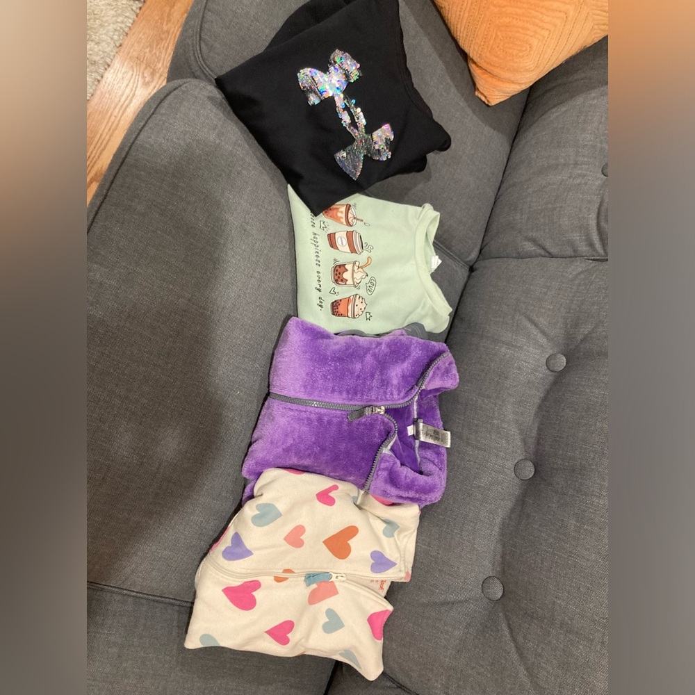 4 pullover hoodies sz 10-12 girls